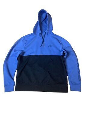 Aeropostale Men's Colorblock Pullover Hoodie | Blue & Black | Size L
